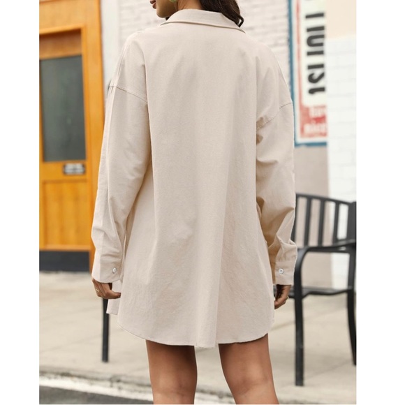 Women's Plus Size Oversized Button Down Shirt - Picture 2 of 3